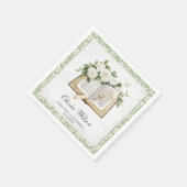 Bloemen Eerste Heilige Communie Papier servet (Hoek)