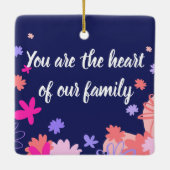 Bloemen eerste kerst als oma keramisch ornament (Achterkant)