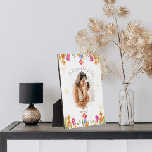 Bloemen Eerste Moederdag Foto Plaque