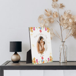 Bloemen Eerste Moederdag Foto Plaque Fotoplaat