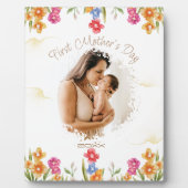 Bloemen Eerste Moederdag Foto Plaque Fotoplaat (Voorkant)