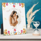 Bloemen Eerste Moederdag Foto Plaque Fotoplaat (Zijkant)