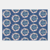 Bloemen Eid Mubarak Gift Inpakpapier Vel (Voorkant 3)