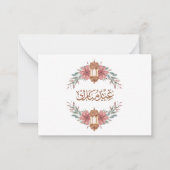 Bloemen Eid Mubarak Lantaarn Notitiekaartje (Voorkant)