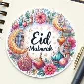 Bloemen Eid Mubarak Ronde Sticker