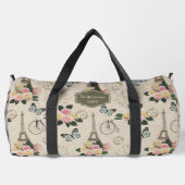  Bloemen Eiffel Handdoek Paris Travel Custom Plunjezak (Achterkant)