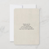 bloemen, Eiffel Tower en Burlap Wedding Bedankkaart (Achterkant)