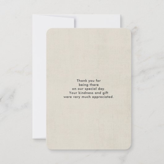 bloemen, Eiffel Tower en Burlap Wedding Bedankkaart (Achterkant)