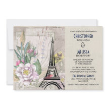  bloemen, Eiffel Tower en Burlap Wedding