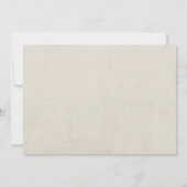  bloemen, Eiffel Tower en Burlap Wedding Kaart (Achterkant)