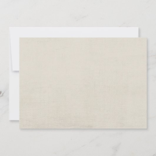 bloemen, Eiffel Tower en Burlap Wedding Kaart (Achterkant)