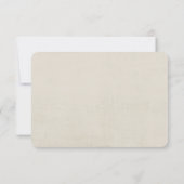  bloemen, Eiffel Tower en Burlap Wedding RSVP Kaartje (Achterkant)