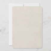  bloemen, Eiffel Tower en Burlap Wedding Save The Date (Achterkant)