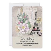  bloemen, Eiffel Tower en Burlap Wedding