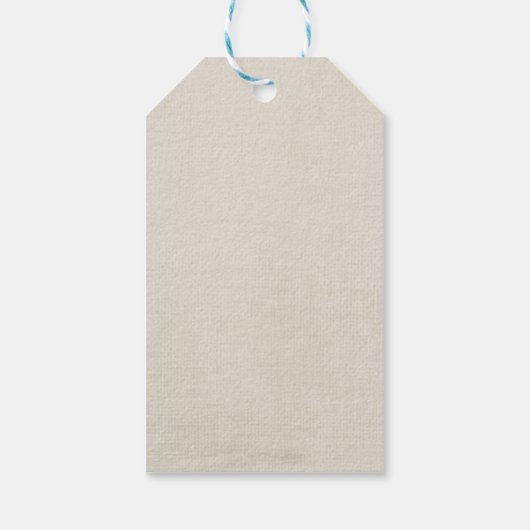  bloemen, Eiffeltoren en Burlap Birthday Cadeaulabel (Achterkant)