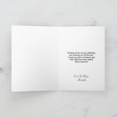 bloemen, Eiffeltoren en Burlap Birthday Kaart (Binnen)