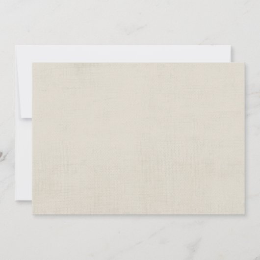  bloemen, Eiffeltoren en Burlap Birthday Kaart (Achterkant)