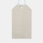  bloemen, Eiffeltoren en Burlap Hartelijk dank Cadeaulabel (Achterkant)