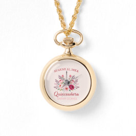 Bloemen Eiffeltoren Quinceanera Horloge