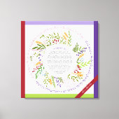 Bloemen eigenzinnige naam+Yehi Ratzon Challah Brac Canvas Afdruk (Voorkant)