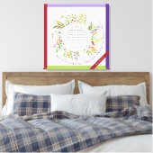 Bloemen eigenzinnige naam+Yehi Ratzon Challah Brac Canvas Afdruk (Insitu (Slaapkamer))