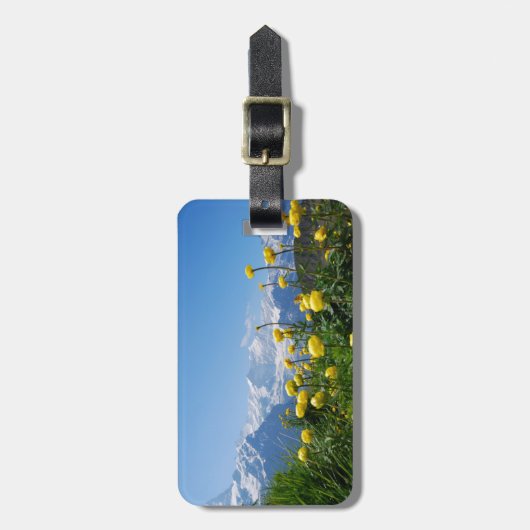 Bloemen | Eiger Monch Swiss Alps Bagagelabel (Voorkant verticaal)