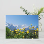 Bloemen | Eiger Monch Swiss Alps Bedankkaart (Staand voorkant)
