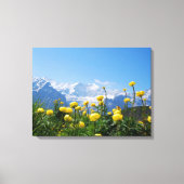 Bloemen | Eiger Monch Swiss Alps Canvas Afdruk (Voorkant)