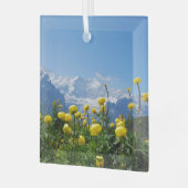 Bloemen | Eiger Monch Swiss Alps Glas Ornament (Voorkant links)