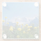 Bloemen | Eiger Monch Swiss Alps Glazen Onderzetter (Achterkant)
