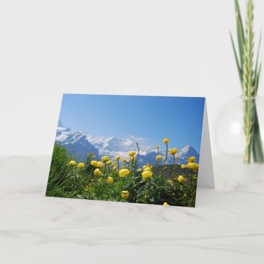 Bloemen | Eiger Monch Swiss Alps Kaart (Voorkant)