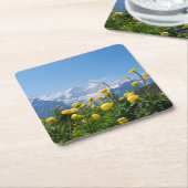 Bloemen | Eiger Monch Swiss Alps Kartonnen Onderzetters (Schuin)