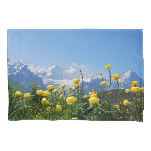 Bloemen | Eiger Monch Swiss Alps Kussensloop (Voorkant)