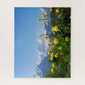 Bloemen | Eiger Monch Swiss Alps Legpuzzel (Verticaal)