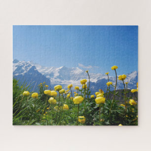 Bloemen   Eiger Monch Swiss Alps Legpuzzel