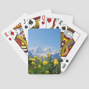 Bloemen Eiger Monch Swiss Alps Pokerkaarten