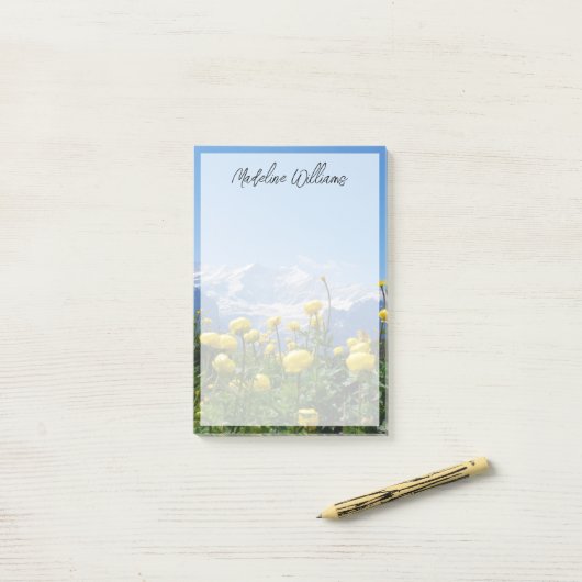 Bloemen | Eiger Monch Swiss Alps Post-it® Notes (Op bureau)