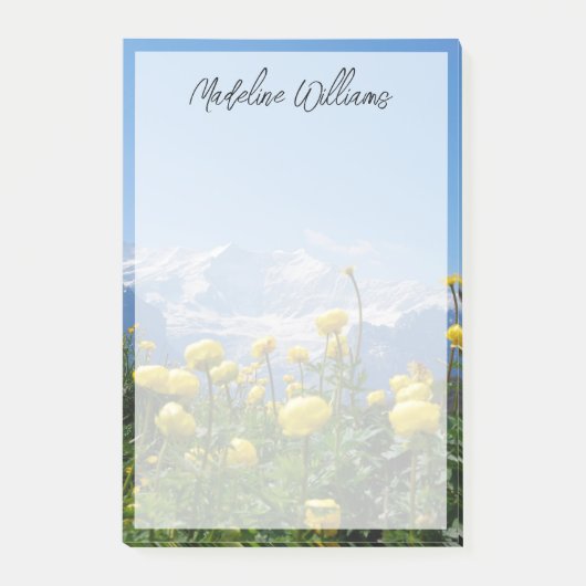 Bloemen | Eiger Monch Swiss Alps Post-it® Notes (Voorkant)