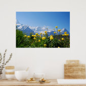Bloemen | Eiger Monch Swiss Alps Poster (Keuken)