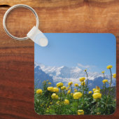 Bloemen | Eiger Monch Swiss Alps Sleutelhanger (Voorkant)