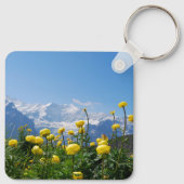 Bloemen | Eiger Monch Swiss Alps Sleutelhanger (Achterkant)