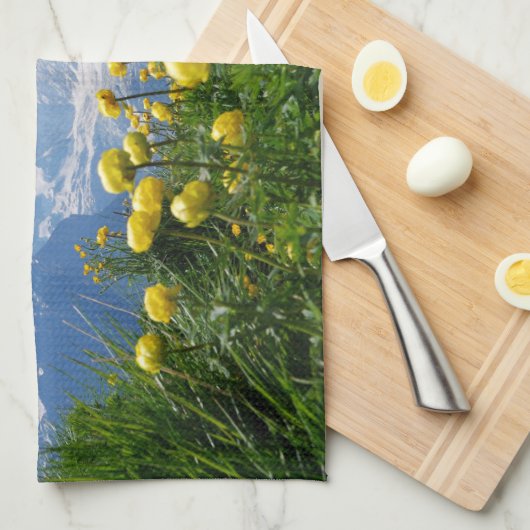 Bloemen | Eiger Monch Swiss Alps Theedoek (Quarter Fold)