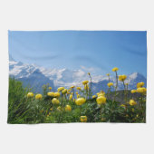 Bloemen | Eiger Monch Swiss Alps Theedoek (Horizontaal)