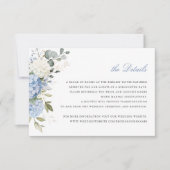 Bloemen Elegant Blue Hydrangea groen Details Kaart (Voorkant)