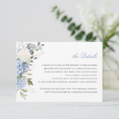 Bloemen Elegant Blue Hydrangea groen Details Kaart (Staand voorkant)