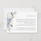 Bloemen Elegant Blue Hydrangea groen Details Kaart (Voorkant)
