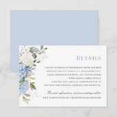 Bloemen Elegant Blue Hydrangea groen Details Kaart (Voorkant / Achterkant)