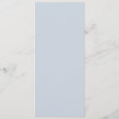 Bloemen Elegant Dusty Blue White Wedding Crest Men Menu (Achterkant)