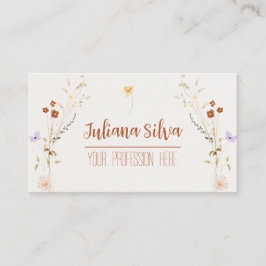 Bloemen Elegant en minimaal met QR Visitekaartje