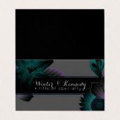  bloemen elegant gevouwen verwijzing visitekaartje (Buitenkant ongevouwen)